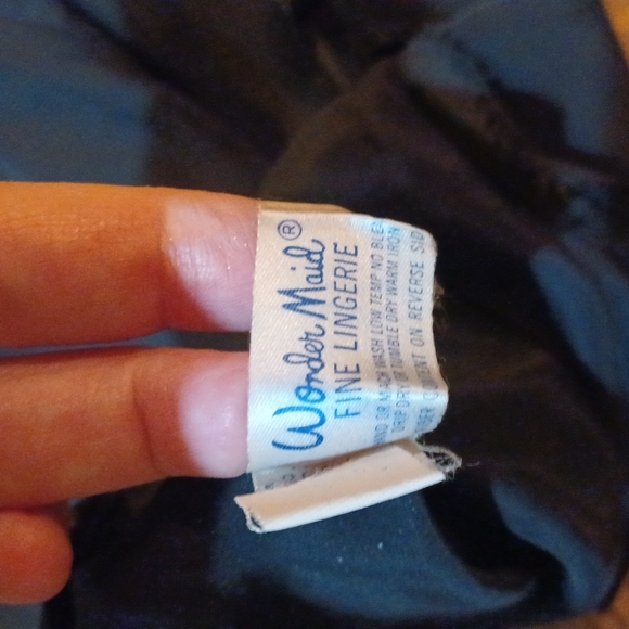 Vintage Wonder Maid Fine Lingerie Black Spagetti Strap Slip Dress - Picture 5 of 7